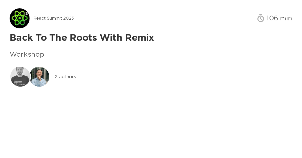 Back to the Roots With Remix