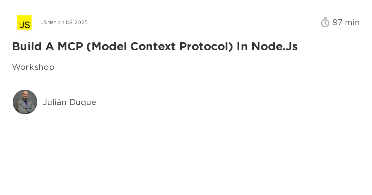Build a MCP (Model Context Protocol) in Node.js