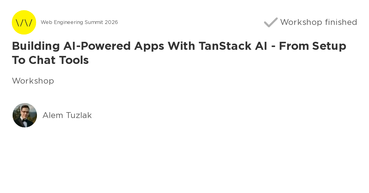 Building AI-Powered Apps with TanStack AI - From Setup to Chat Tools