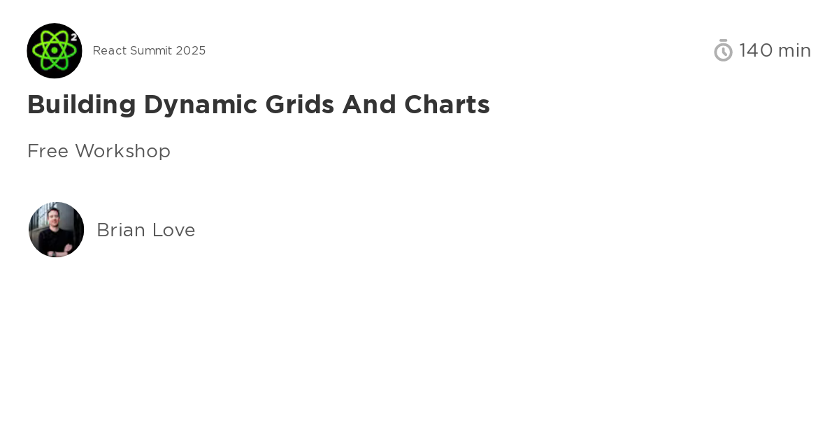 Building Dynamic Grids and Charts