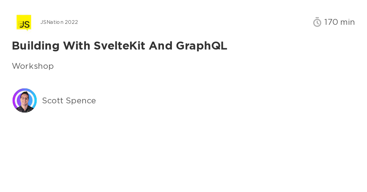 Building with SvelteKit and GraphQL
