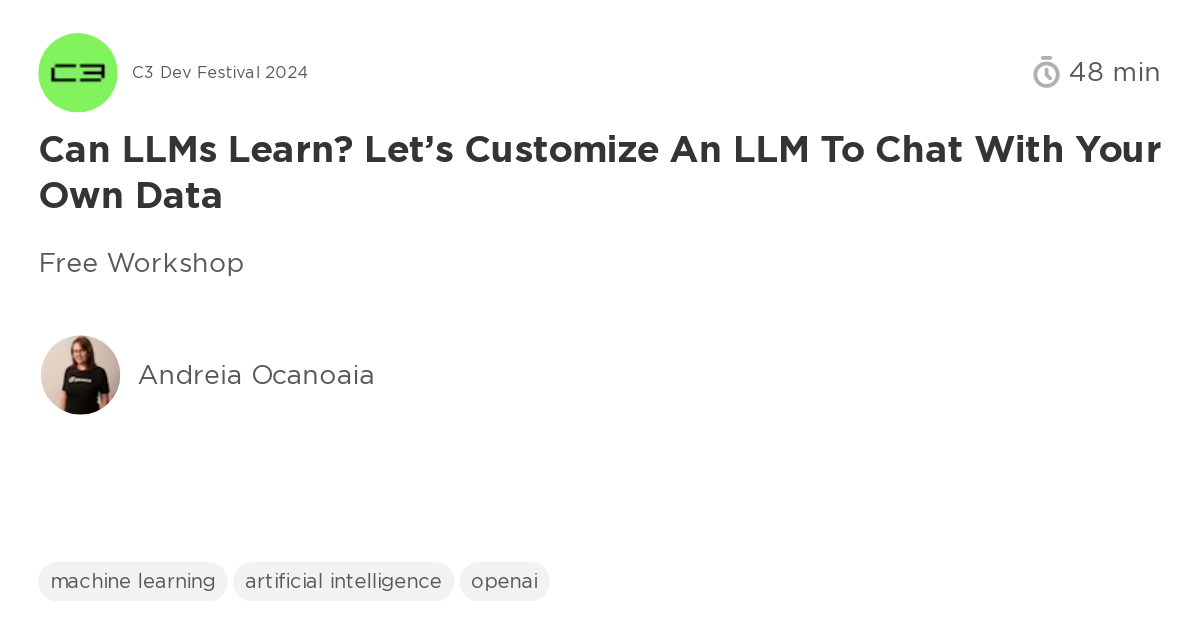 Can LLMs Learn? Let’s Customize an LLM to Chat With Your Own Data