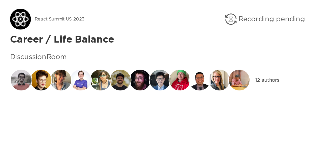 Career / Life Balance