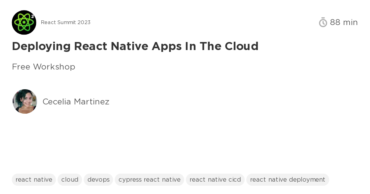 Deploying React Native Apps in the Cloud - GitNation