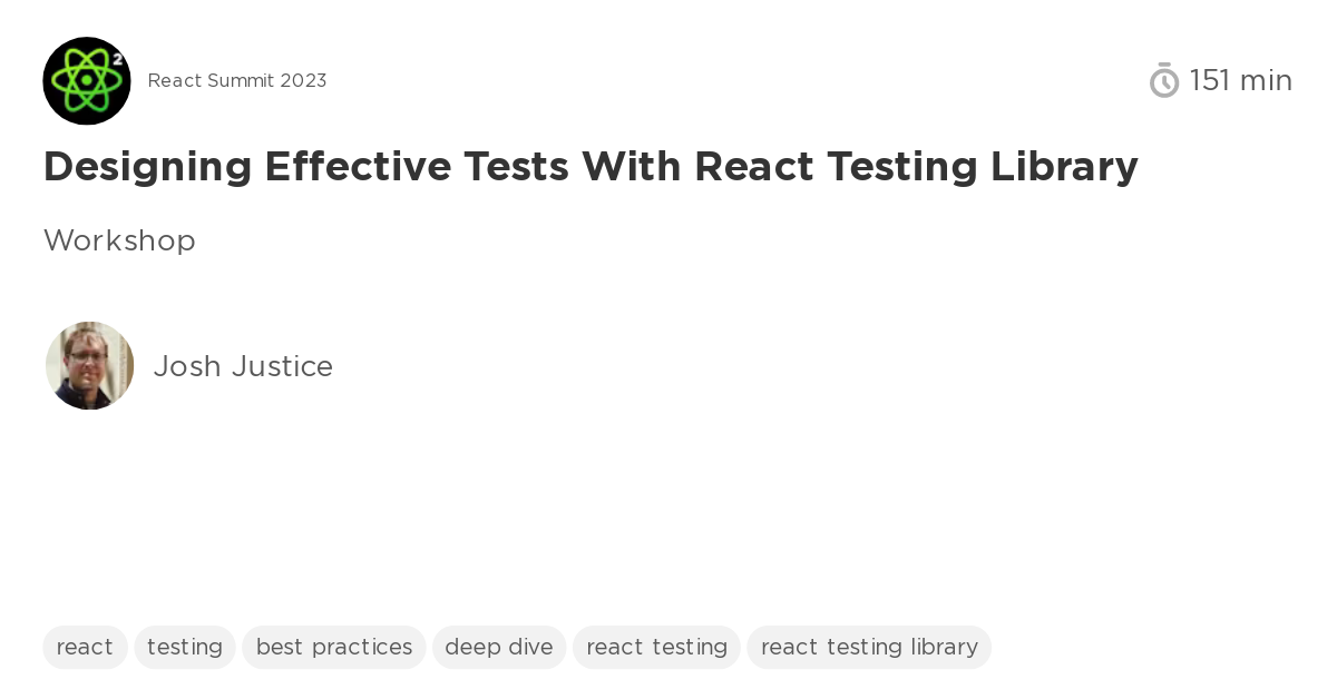 Designing Effective Tests With React Testing Library GitNation