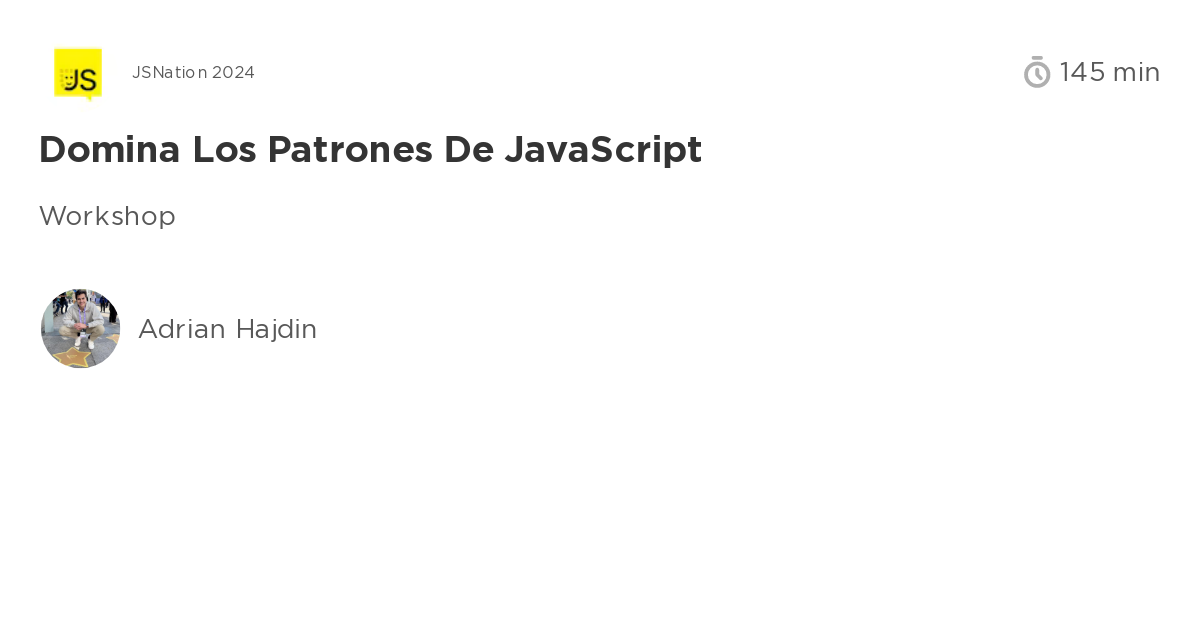 Domina los Patrones de JavaScript