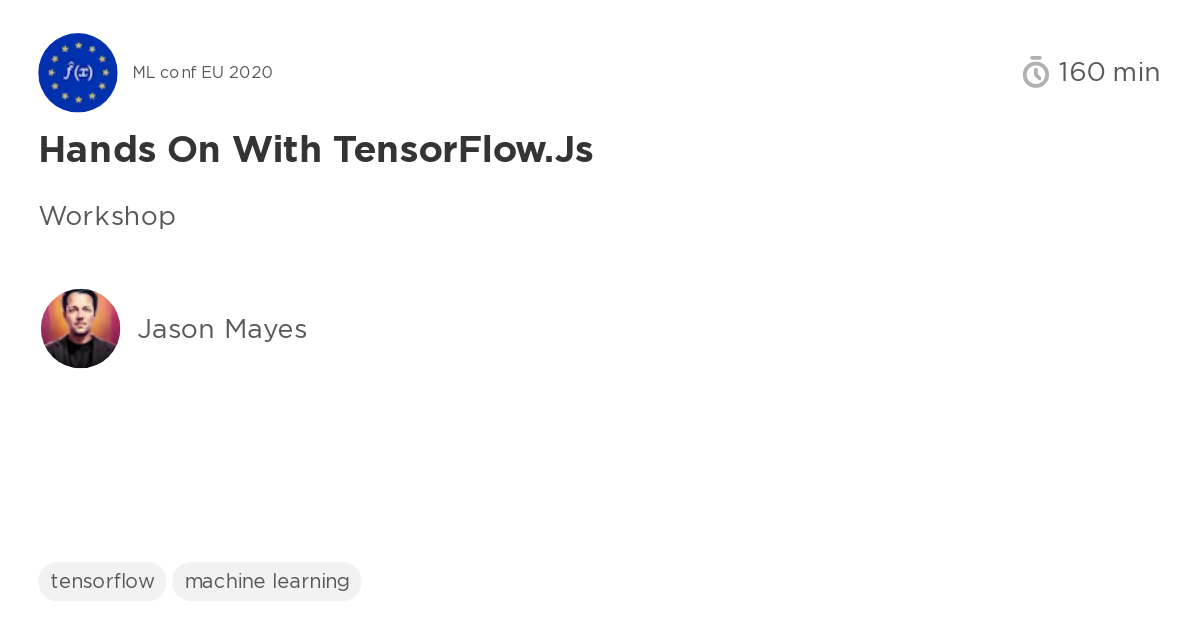 Hands on with TensorFlow.js