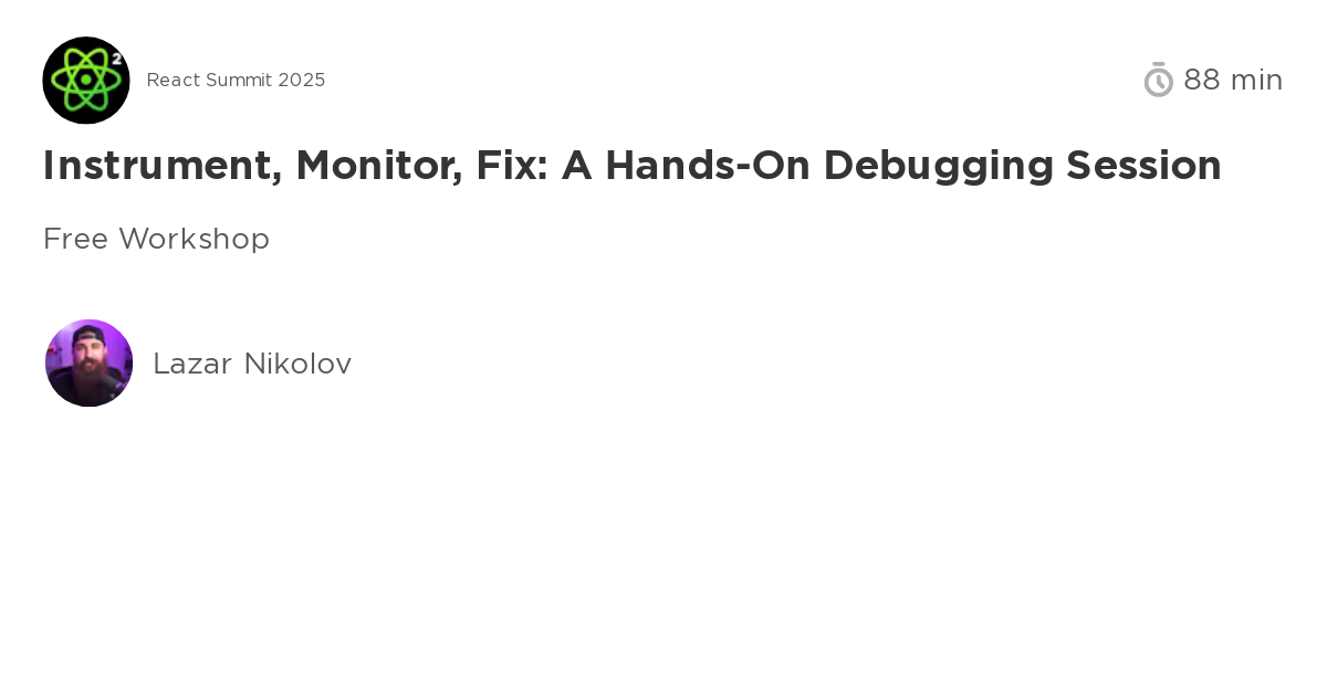 Instrument, Monitor, Fix: A Hands-On Debugging Session