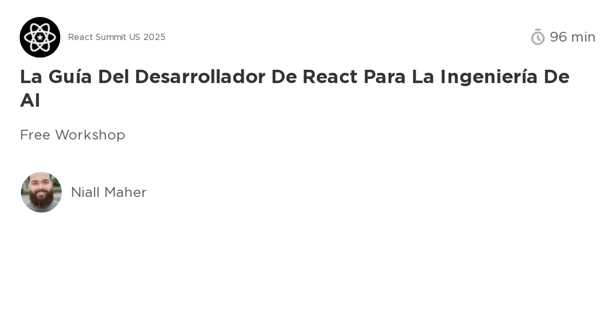 La Guía del Desarrollador de React para la Ingeniería de AI