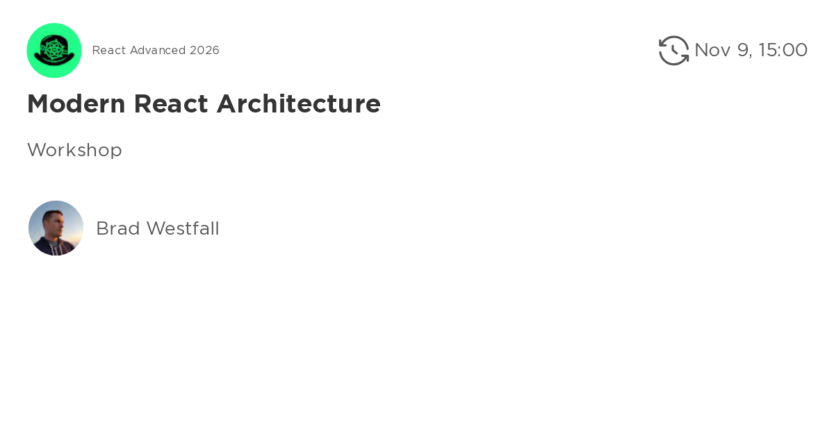 Modern React Architecture