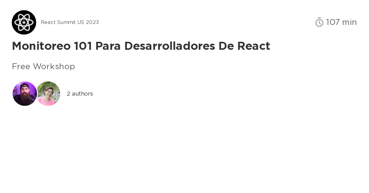Monitoreo 101 para Desarrolladores de React