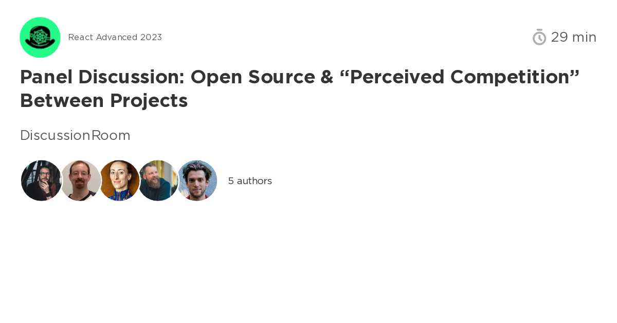 Video: Panel Discussion: Open Source & “Perceived Competition” Between ...