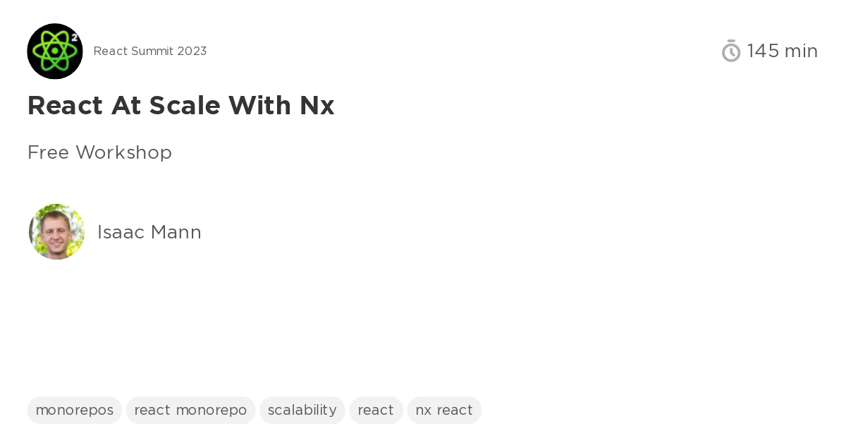 React at Scale with Nx