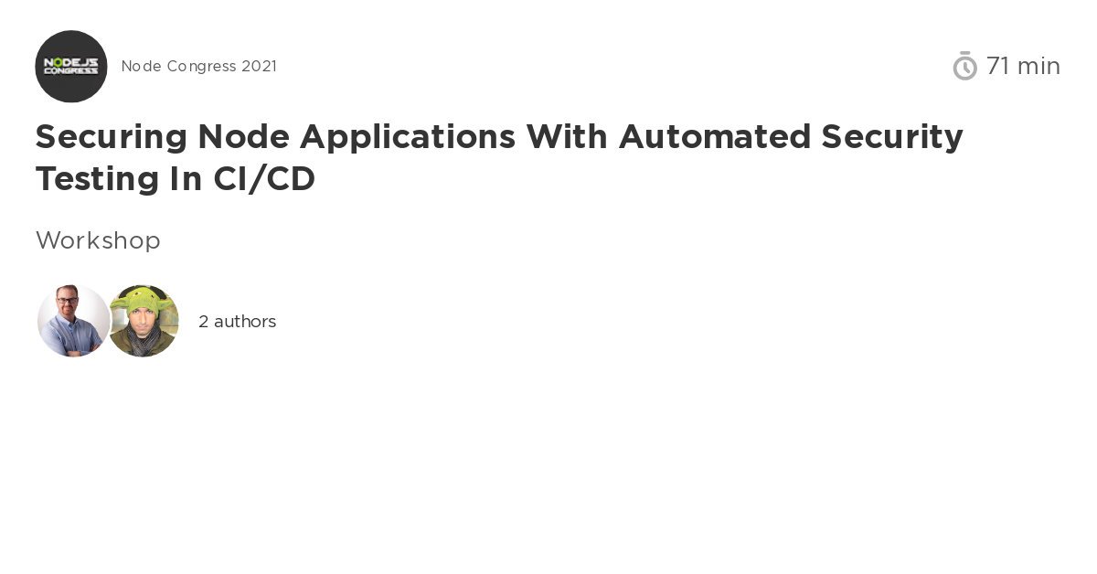 Securing Node Applications with Automated Security Testing in CI/CD