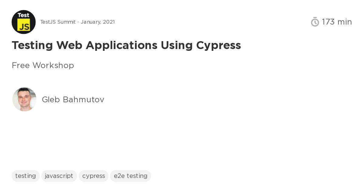 Testing Web Applications Using Cypress