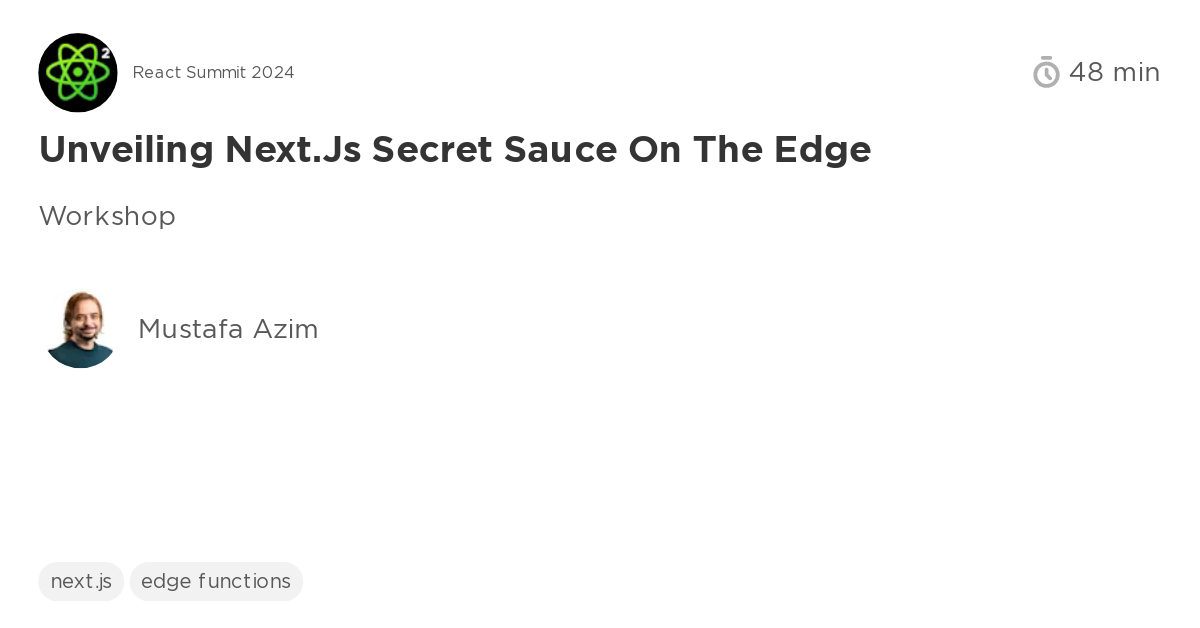 Unveiling Next.js Secret Sauce on the Edge